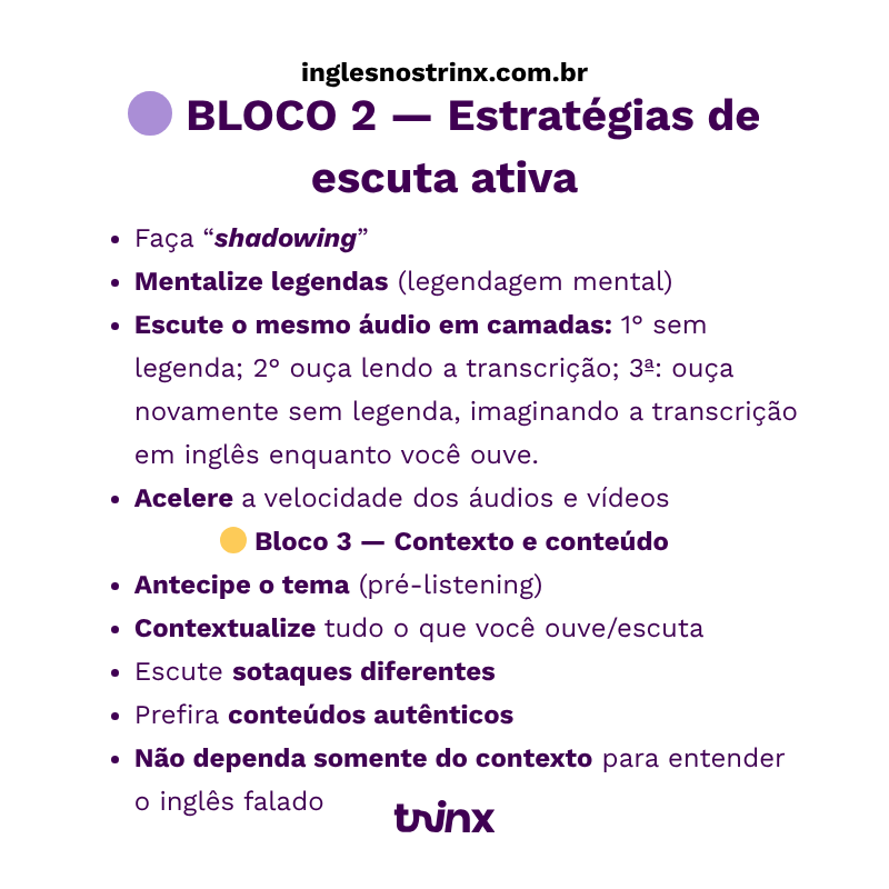 como entender o inglês falado