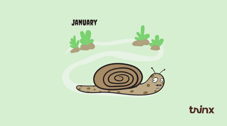 caracol e janeiro - meses do ano em inglês