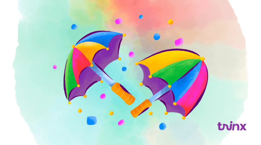 guarda-sóis coloridos - as cores em inglês