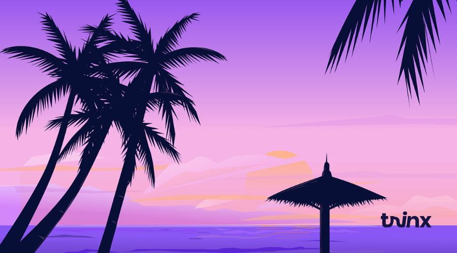 praia, paisagem, coqueiros - substantivos em inglês